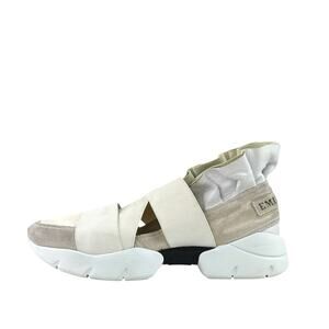 Emilio Pucci Night Glitter Multicolor Ruffle Elastic Slip-On Sneakers Shoes Sz 6